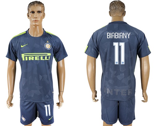 Inter Milan #11 Biabiany Sec Away Soccer Club Jersey